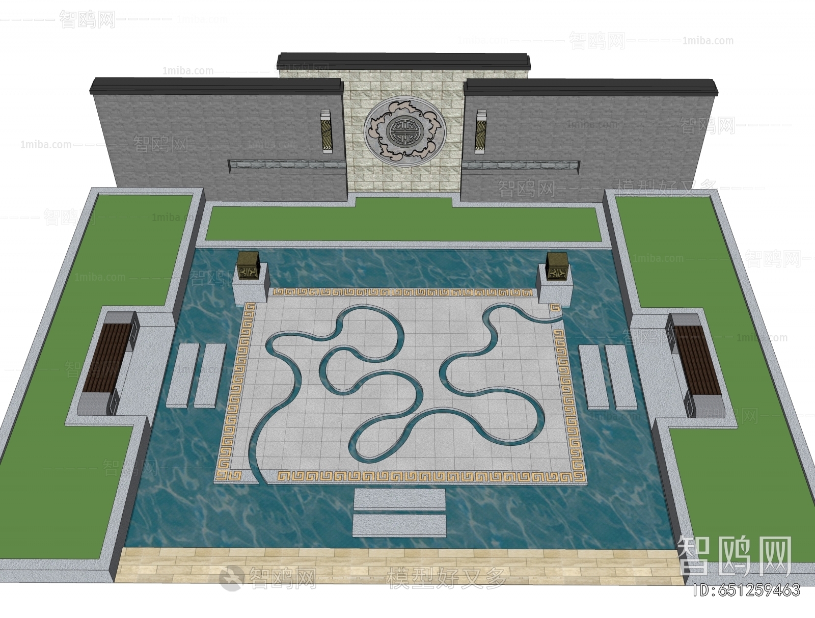 New Chinese Style Courtyard/landscape