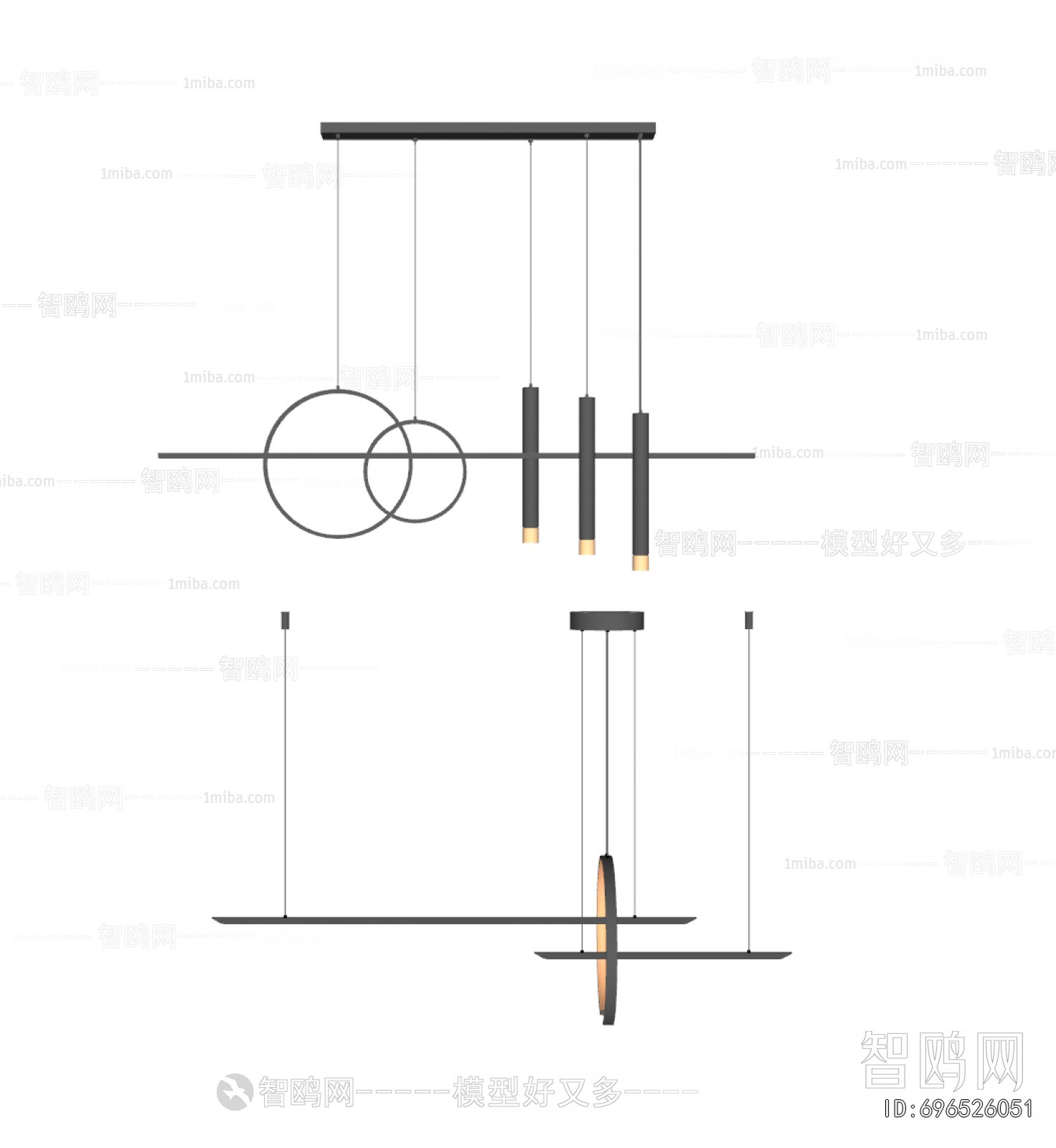 Modern Long Chandelier