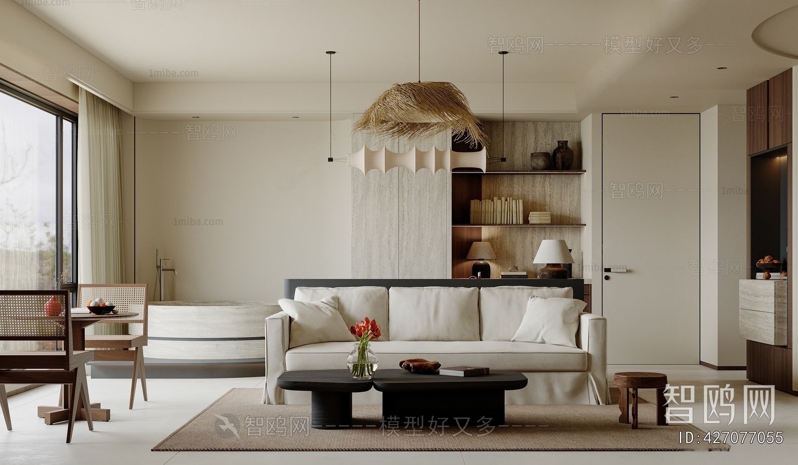 Wabi-sabi Style A Living Room