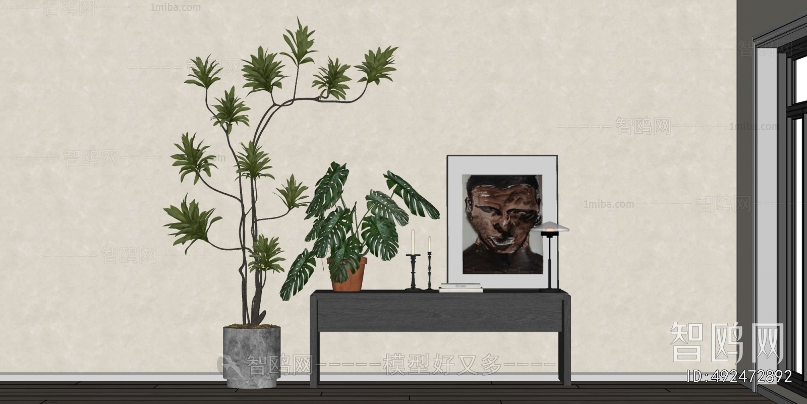 Modern Ground Green Plant Potted Plants