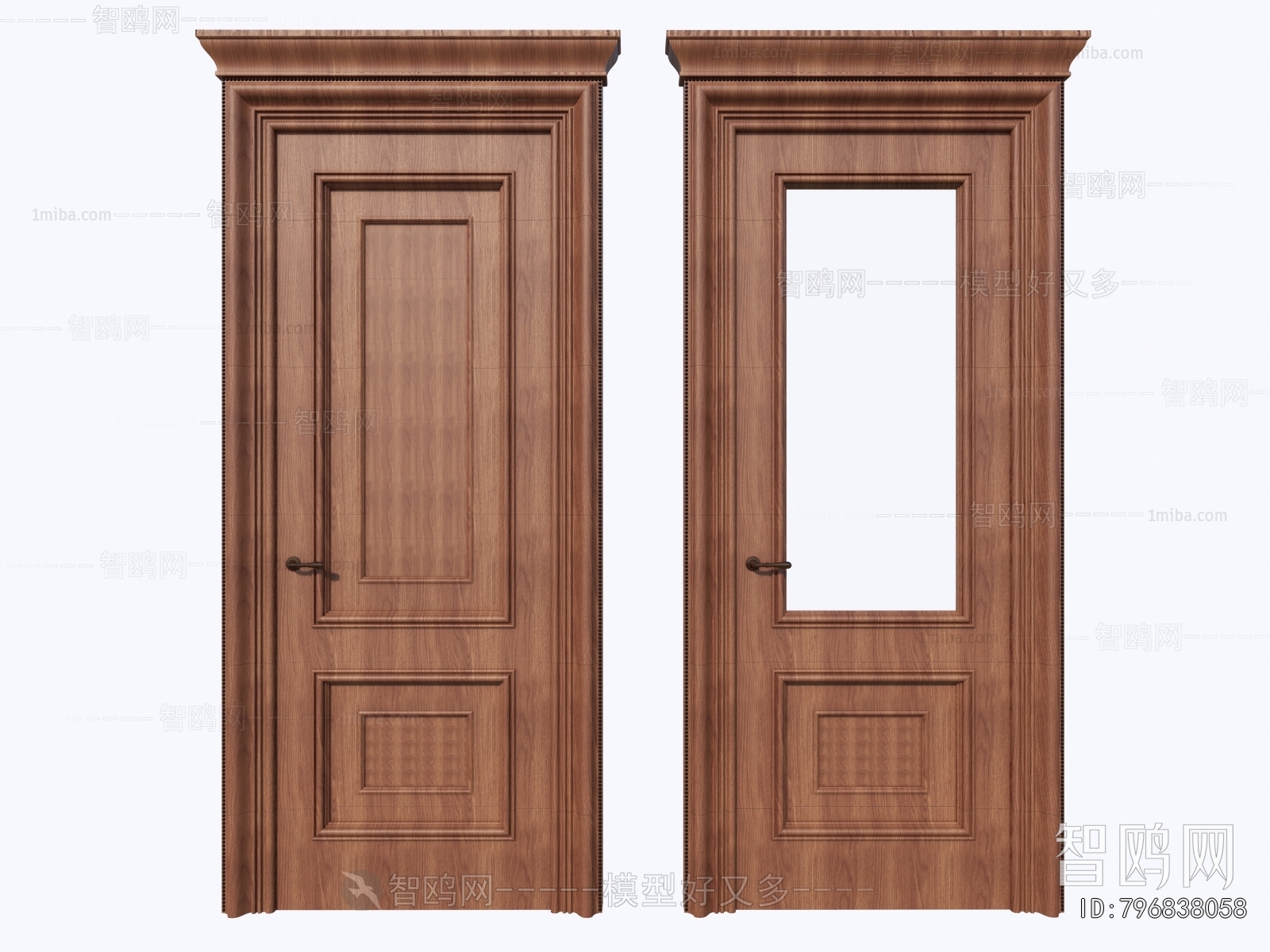 Simple European Style Single Door