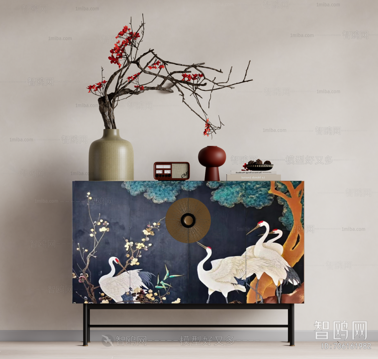 New Chinese Style Decorative Cabinet