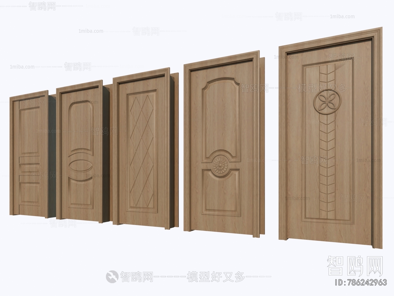 Simple European Style Single Door