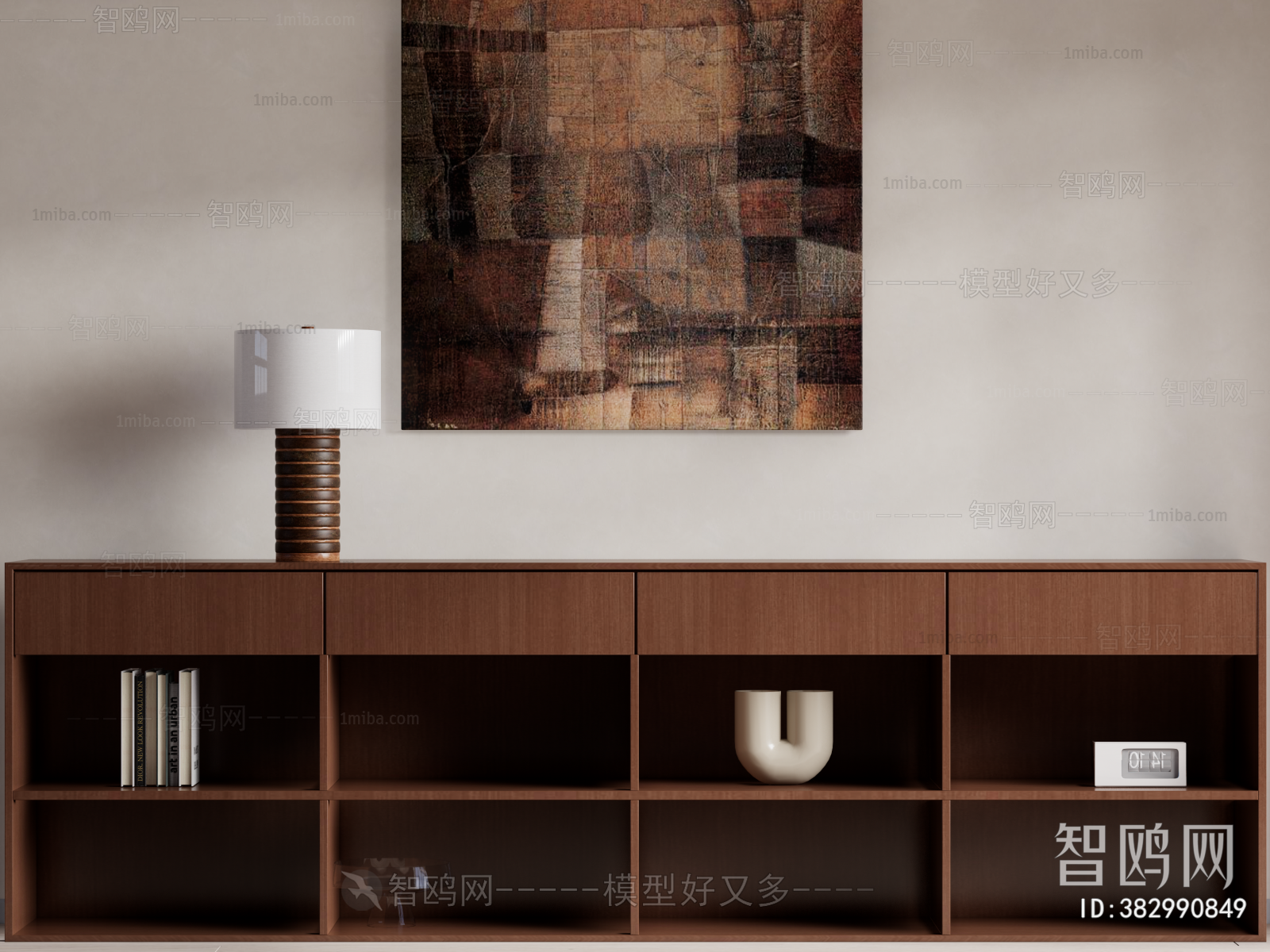 Wabi-sabi Style Side Cabinet