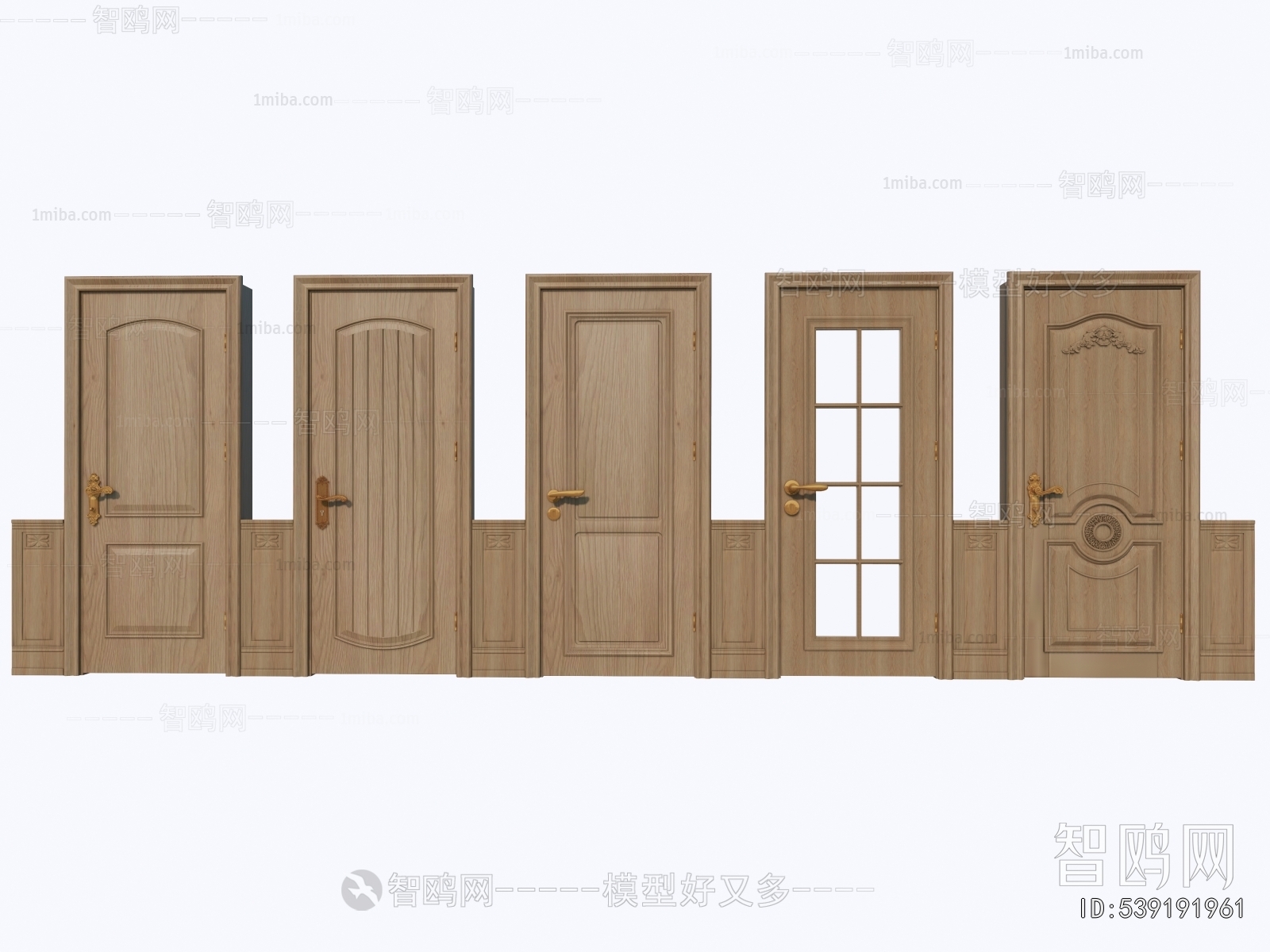 Simple European Style Single Door