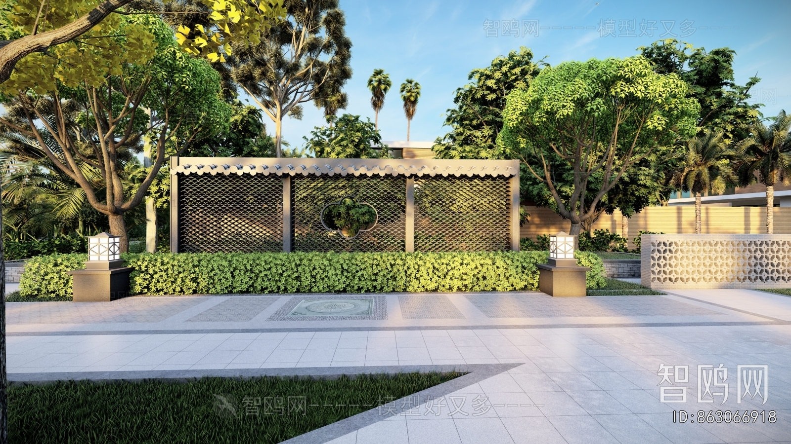 New Chinese Style Courtyard/landscape