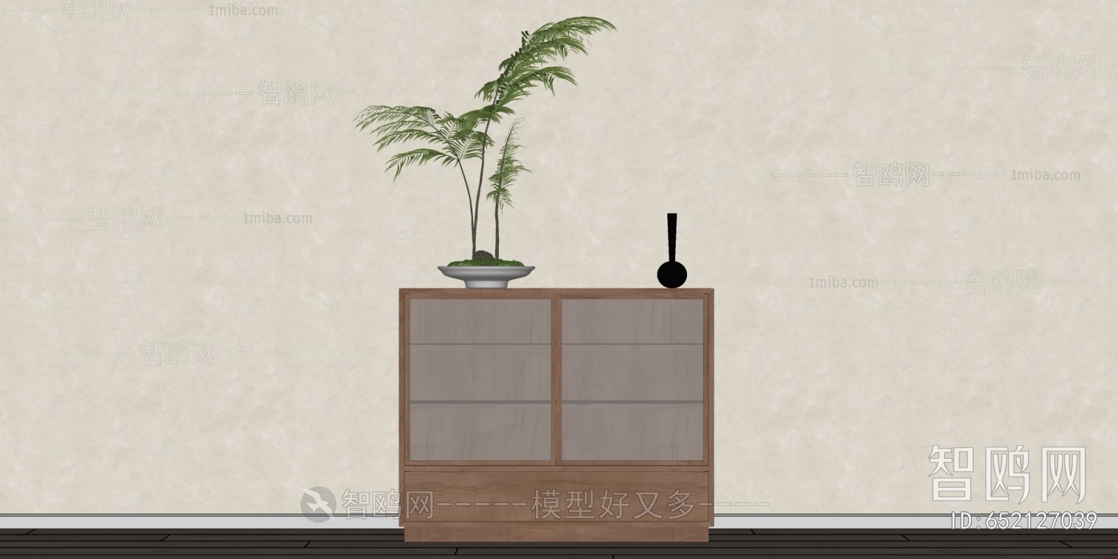 Wabi-sabi Style Side Cabinet