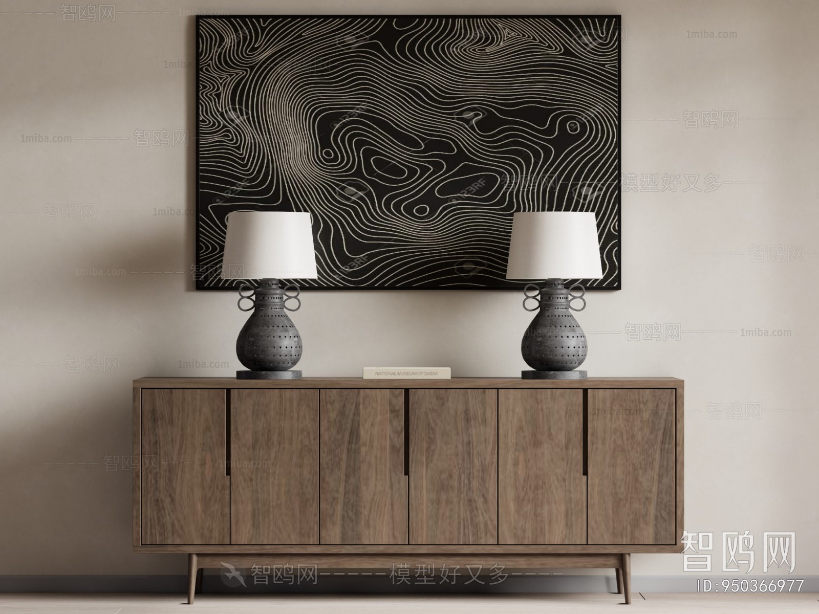 Wabi-sabi Style Side Cabinet