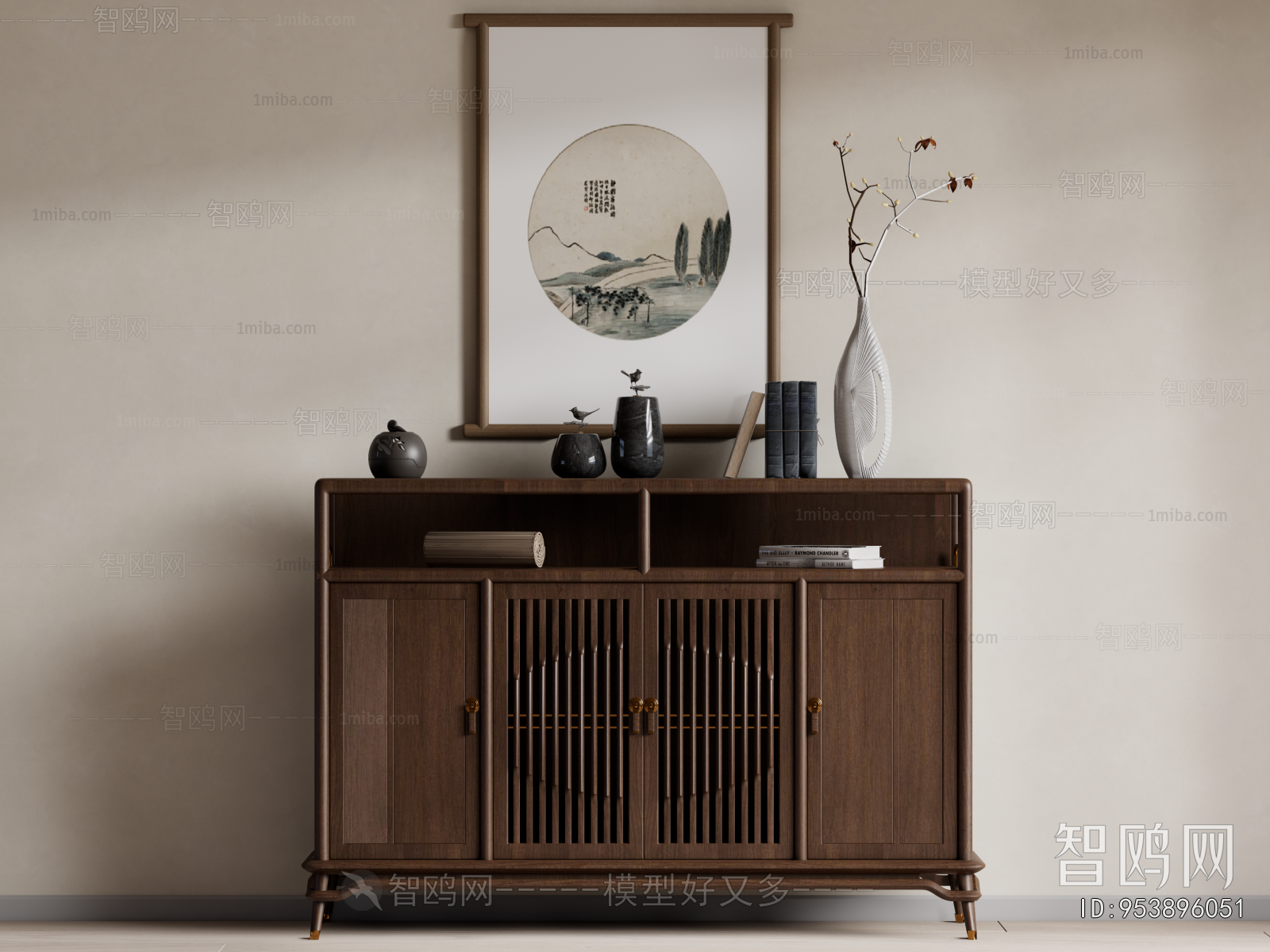 New Chinese Style Side Cabinet