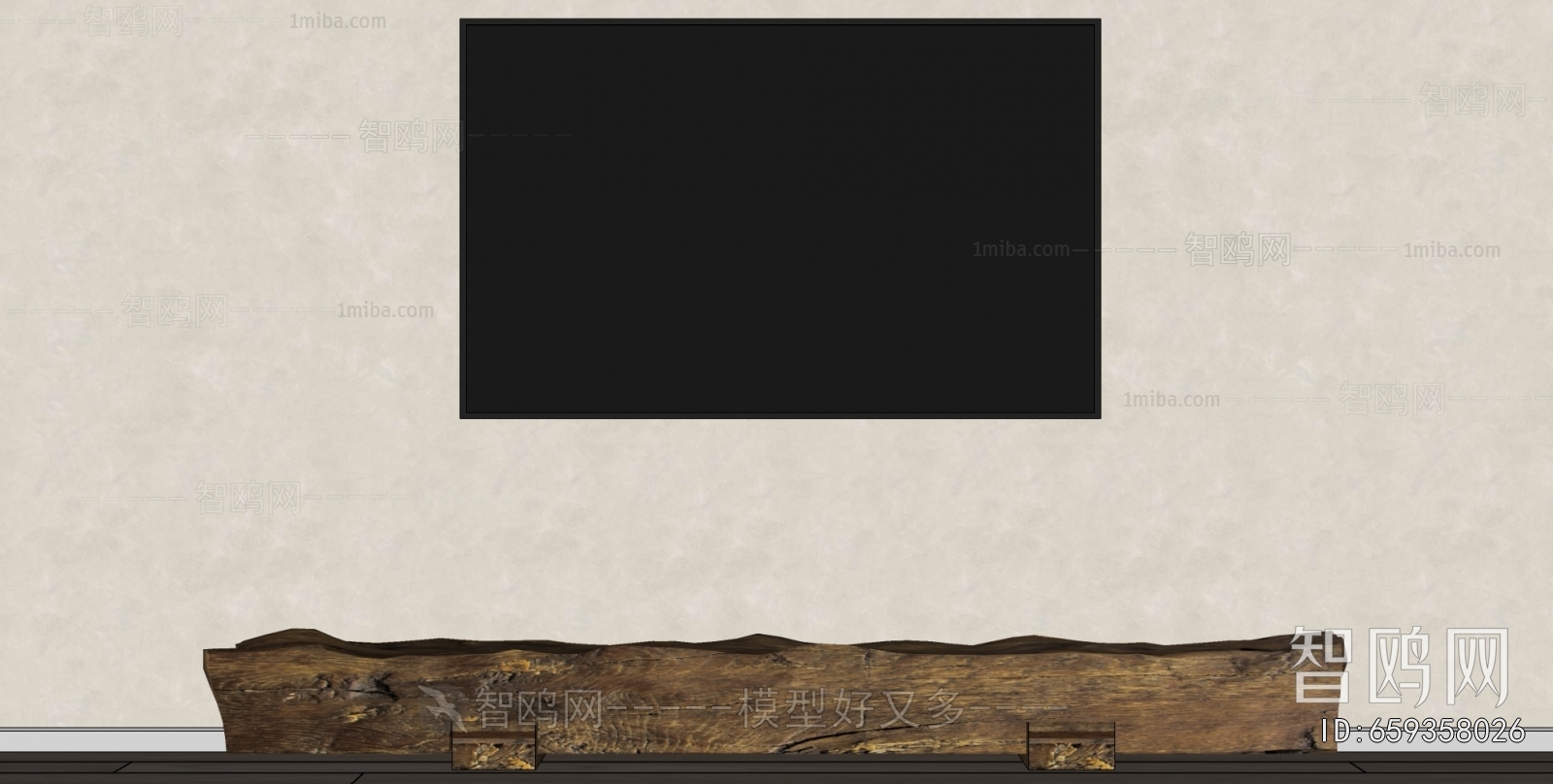 Wabi-sabi Style TV Cabinet