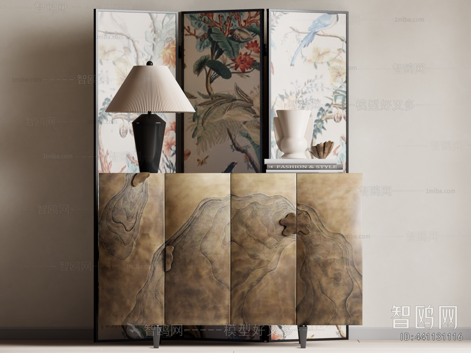 New Chinese Style Decorative Cabinet