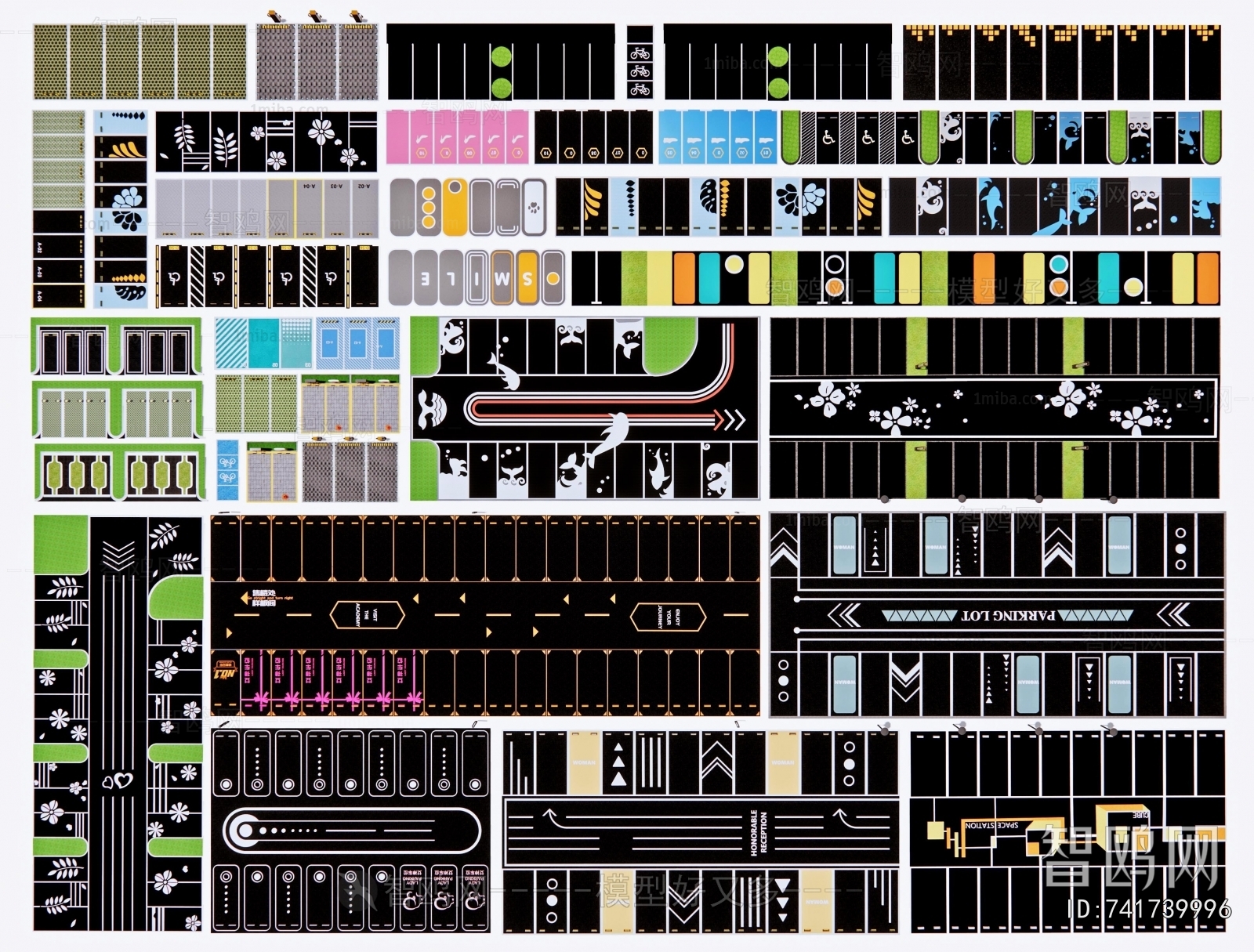 Modern Outdoor Parking Lot