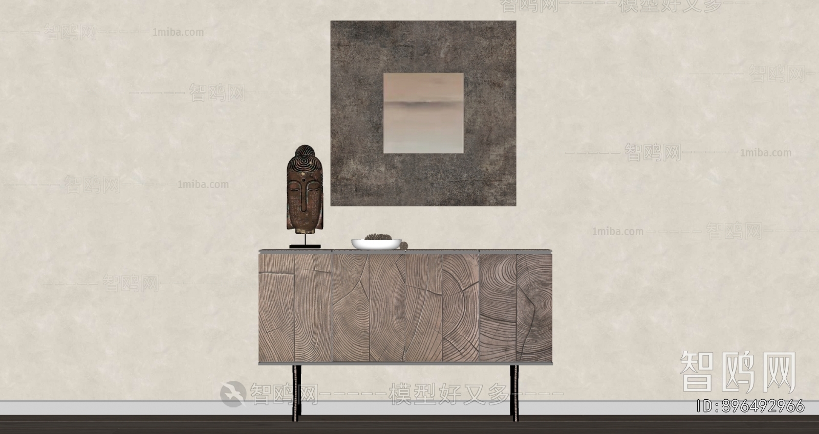 Wabi-sabi Style Side Cabinet