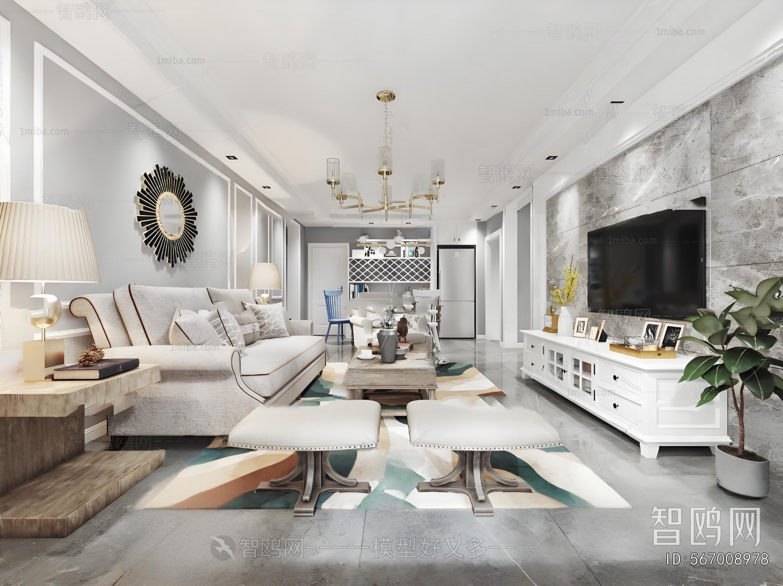 American Style A Living Room