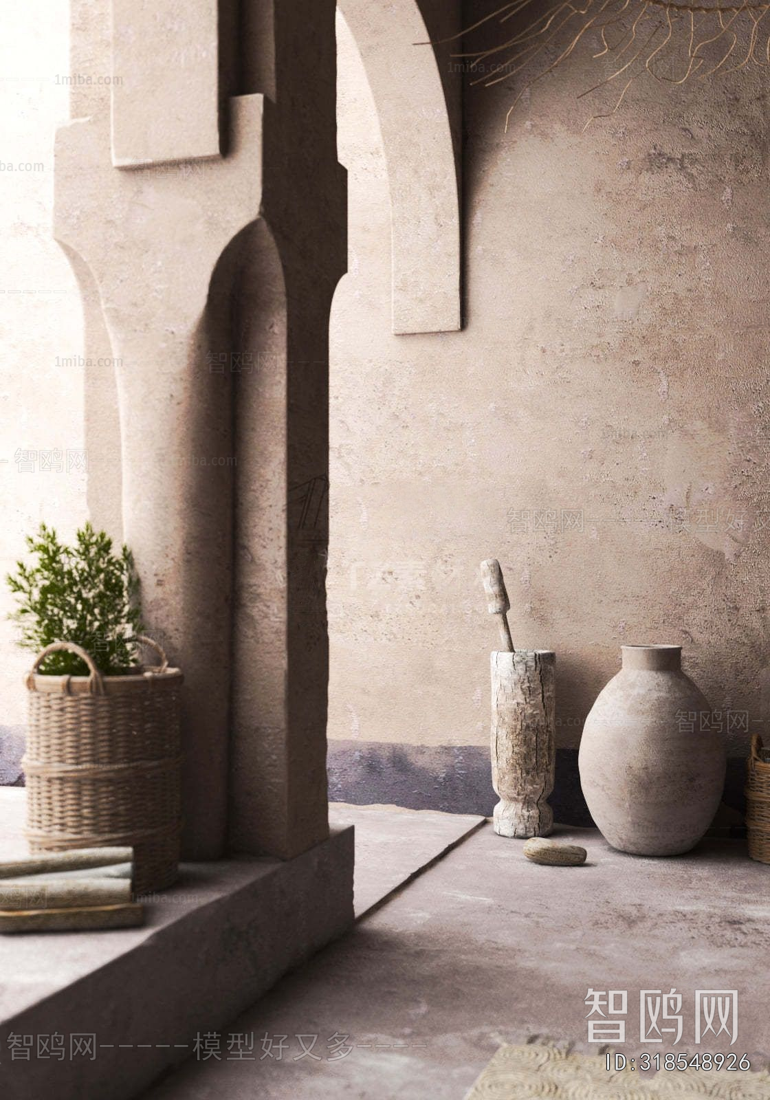 Wabi-sabi Style Courtyard/landscape