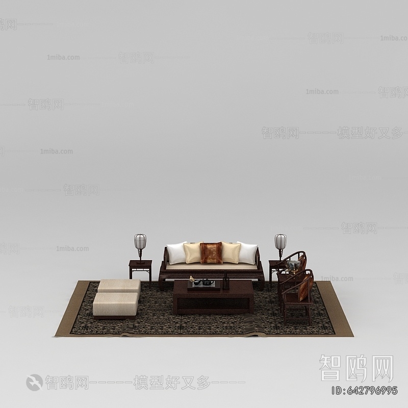 New Chinese Style Sofa Combination