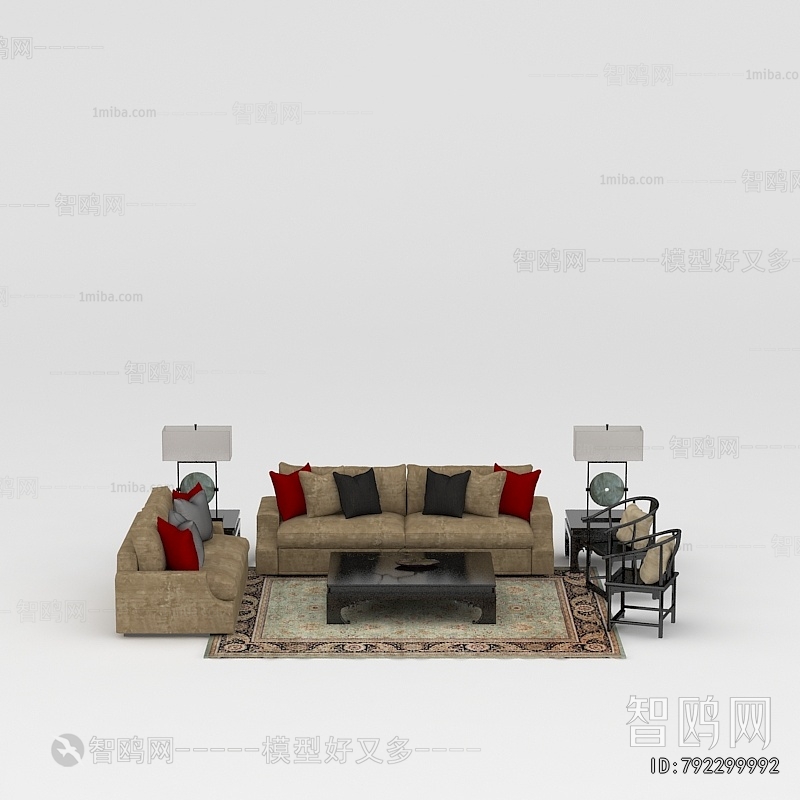 New Chinese Style Sofa Combination