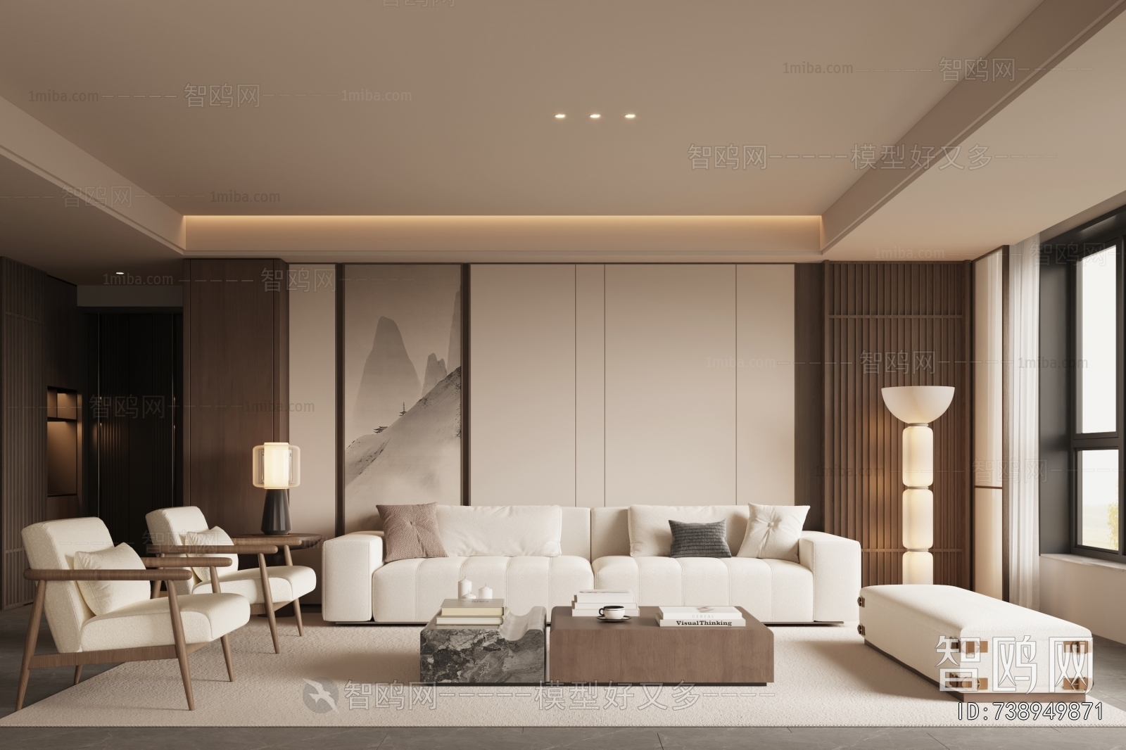 New Chinese Style A Living Room