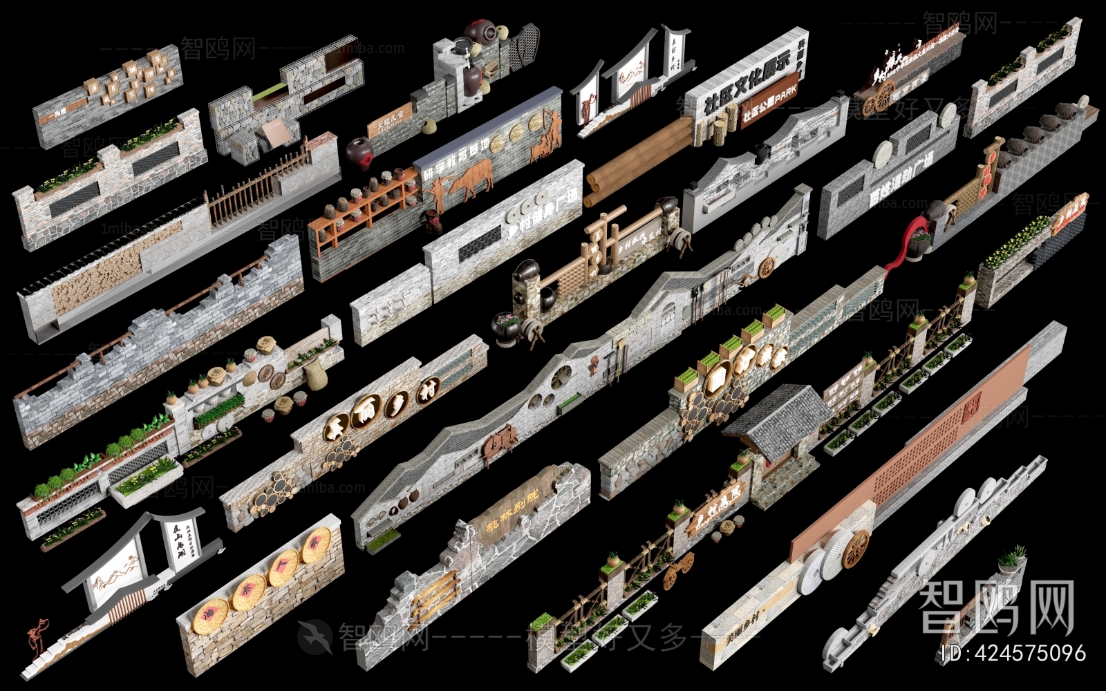 New Chinese Style Landscape Wall
