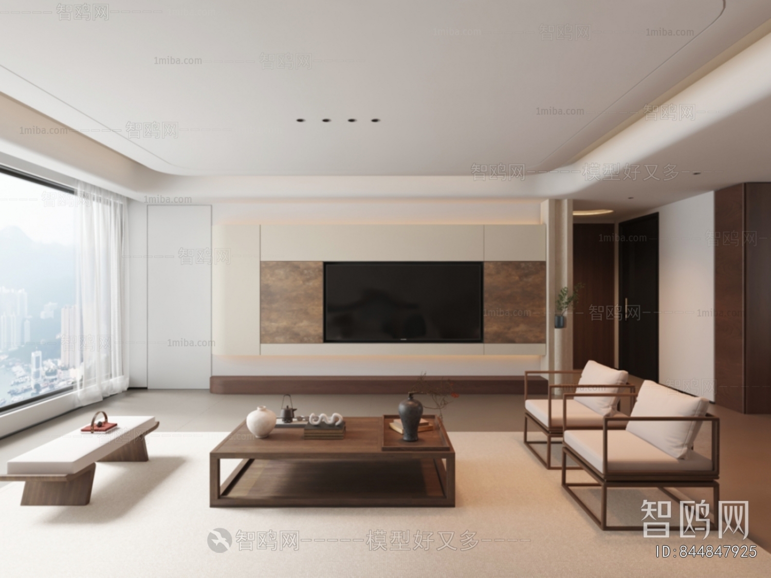 New Chinese Style A Living Room