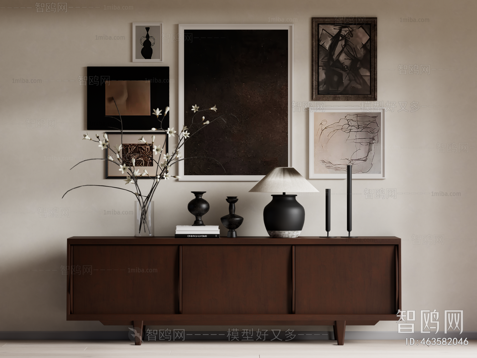 Wabi-sabi Style TV Cabinet