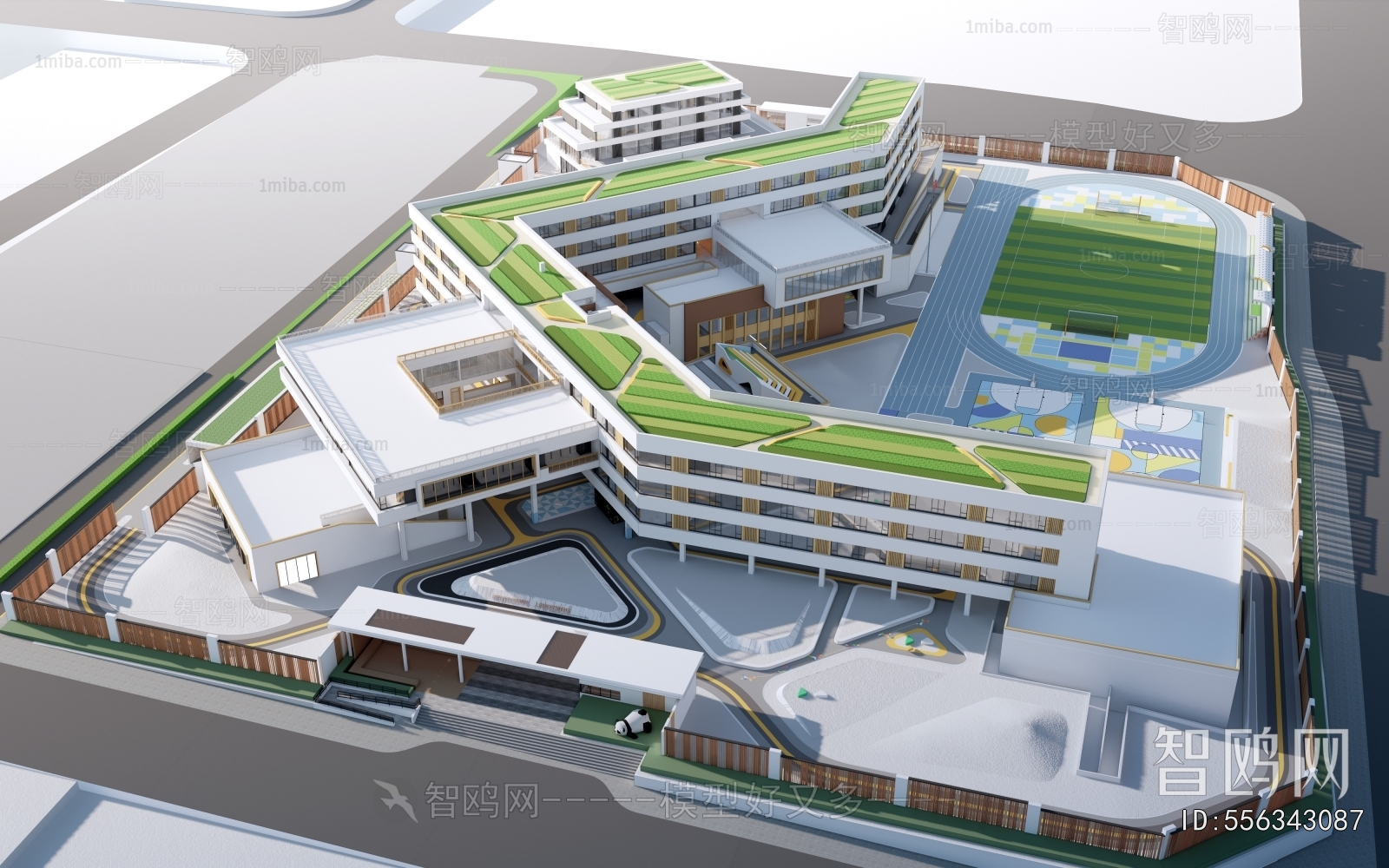 Modern Architectural Bird's-eye View Planning