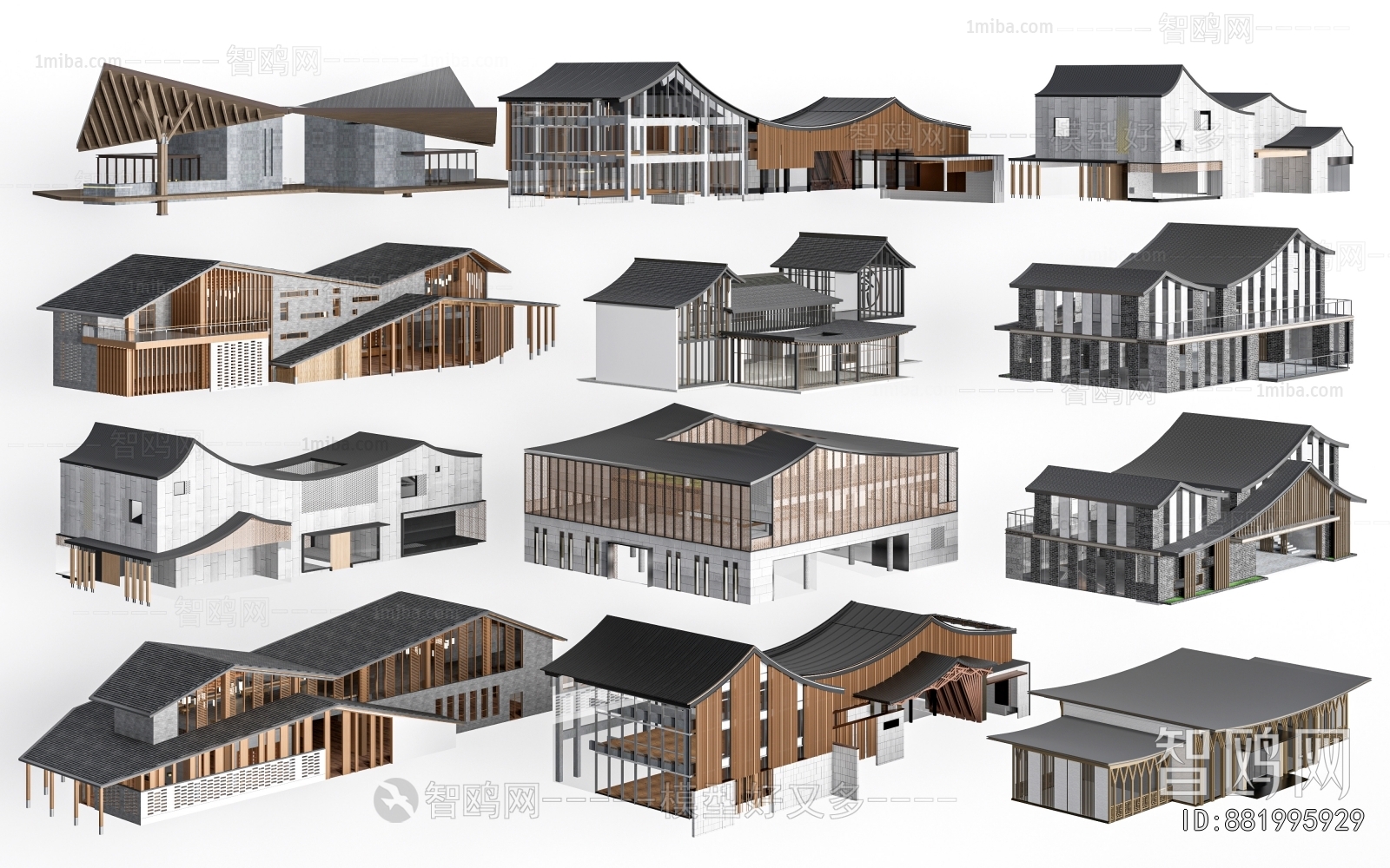 New Chinese Style Architecture Of Artistic Style