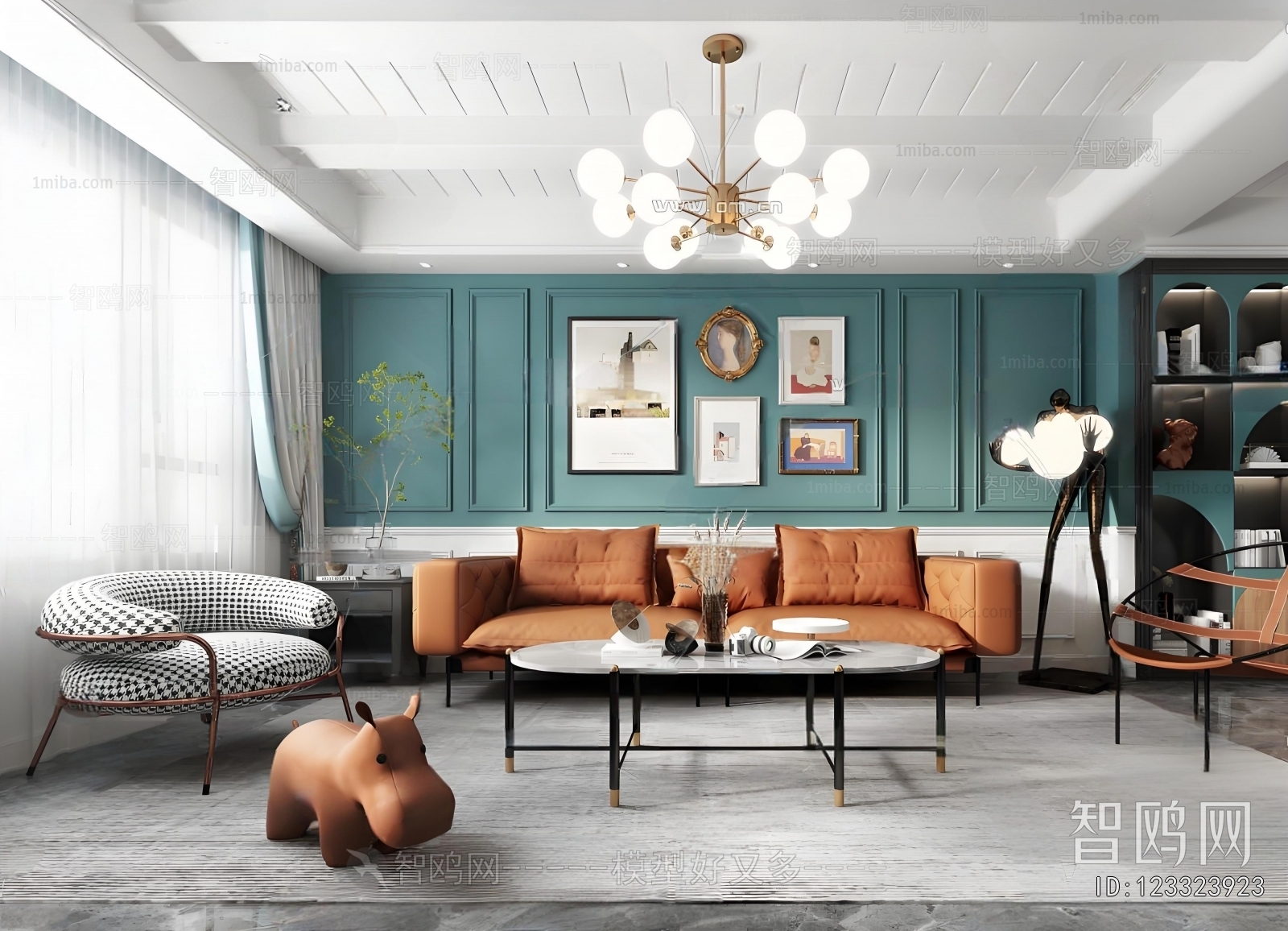 American Style A Living Room