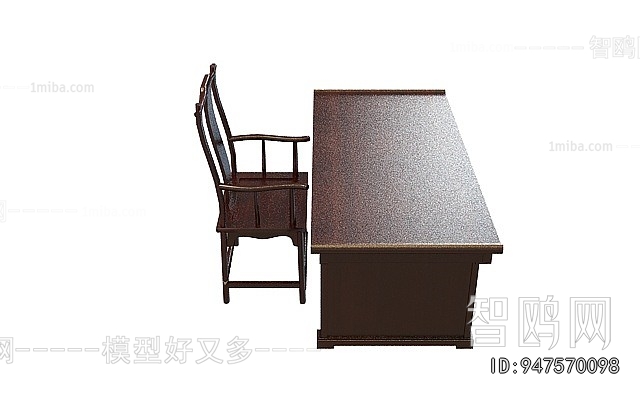 New Chinese Style Computer Desk And Chair