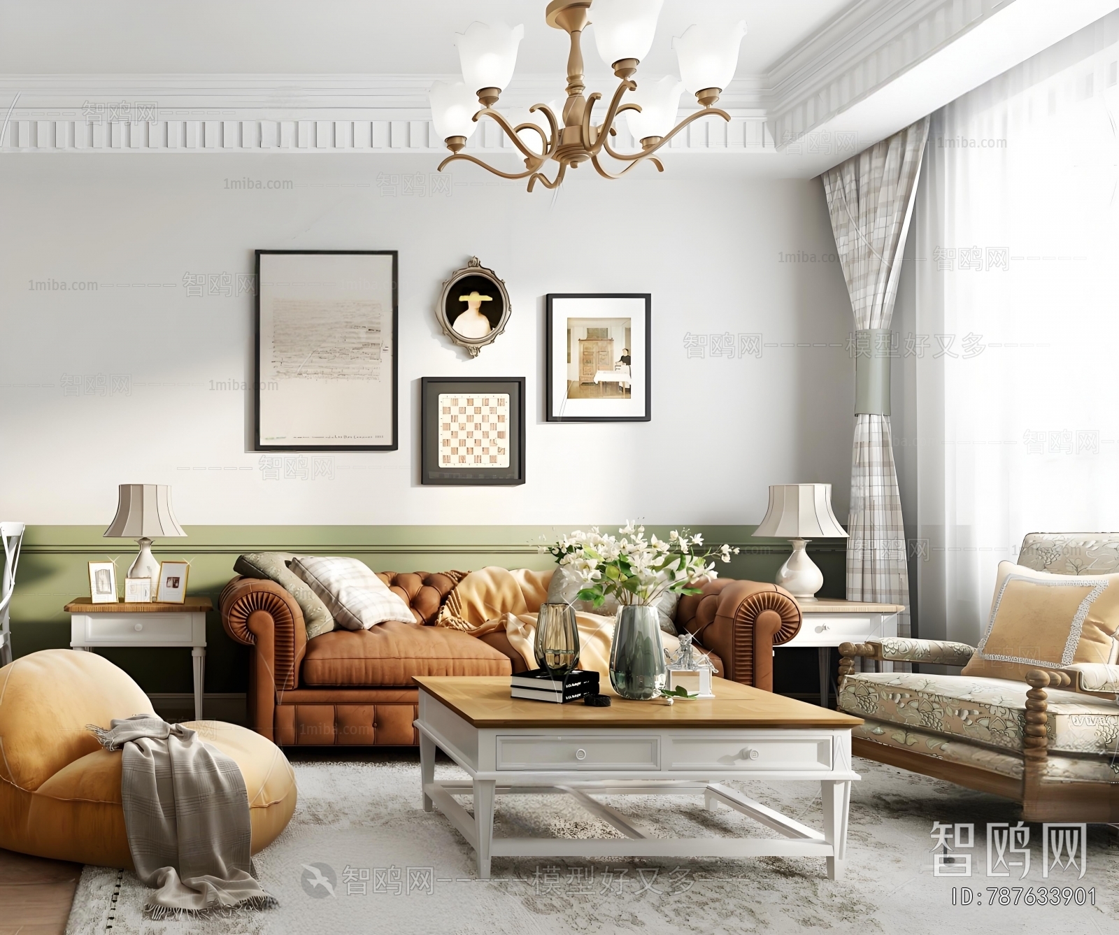 American Style A Living Room