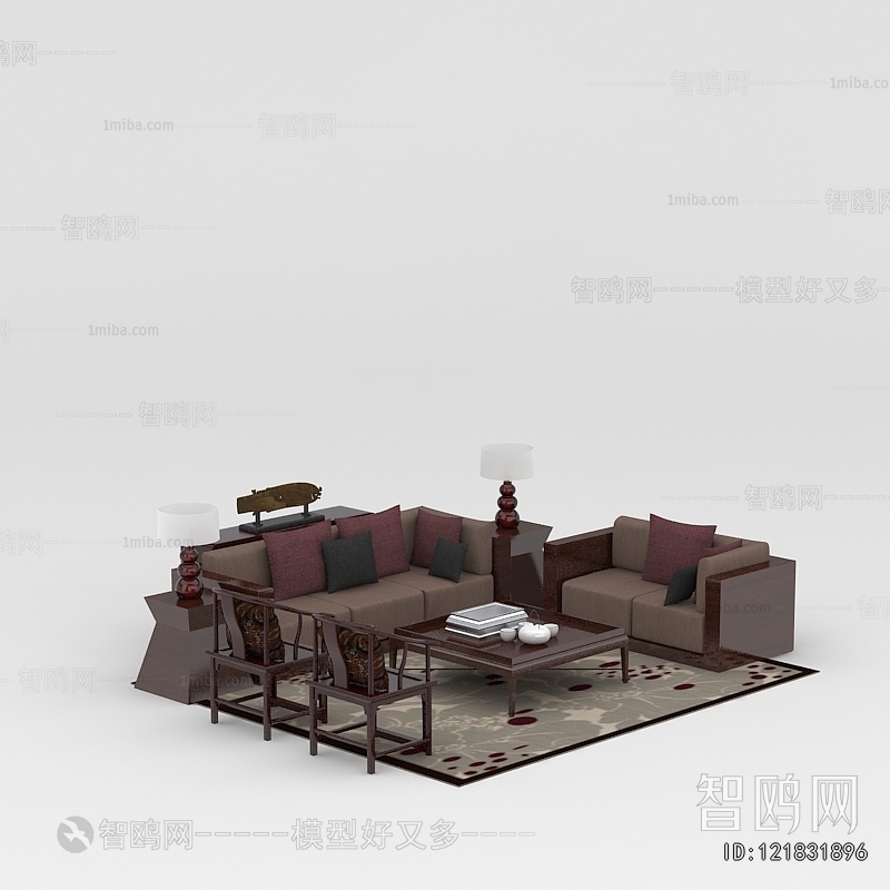 New Chinese Style Sofa Combination