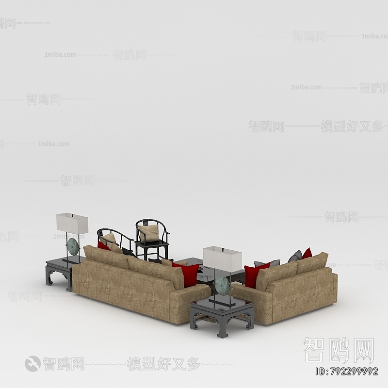 New Chinese Style Sofa Combination