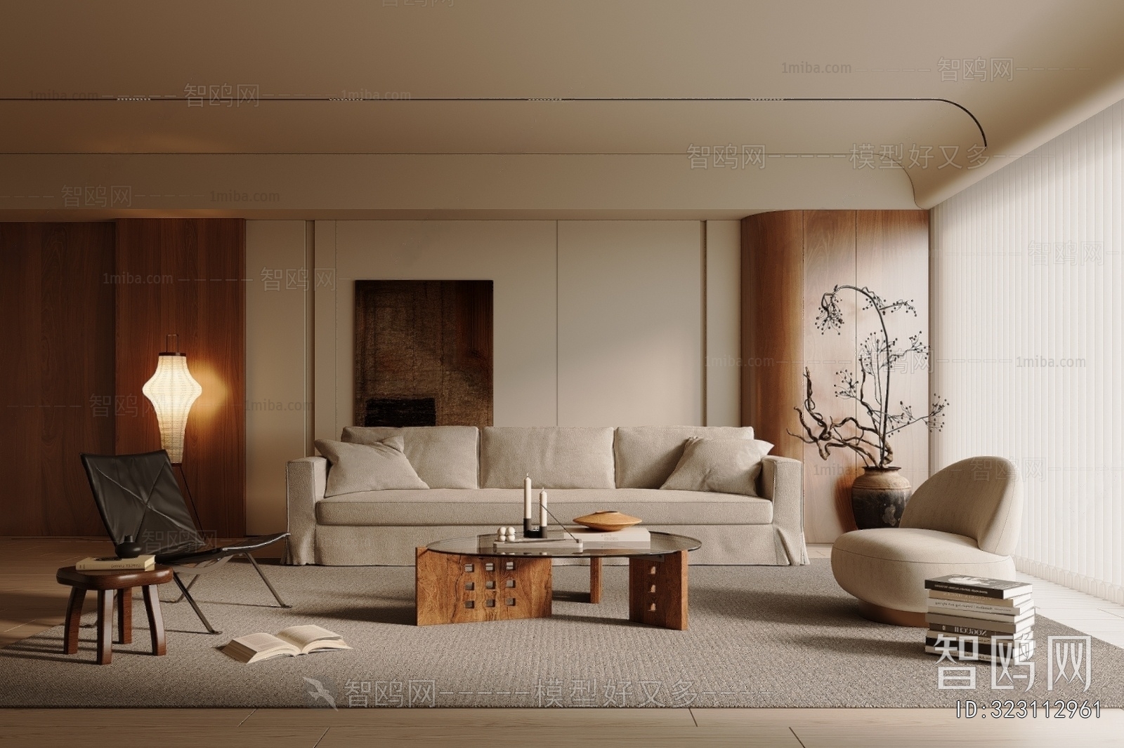 Wabi-sabi Style A Living Room