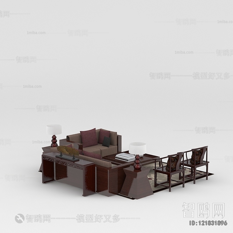 New Chinese Style Sofa Combination