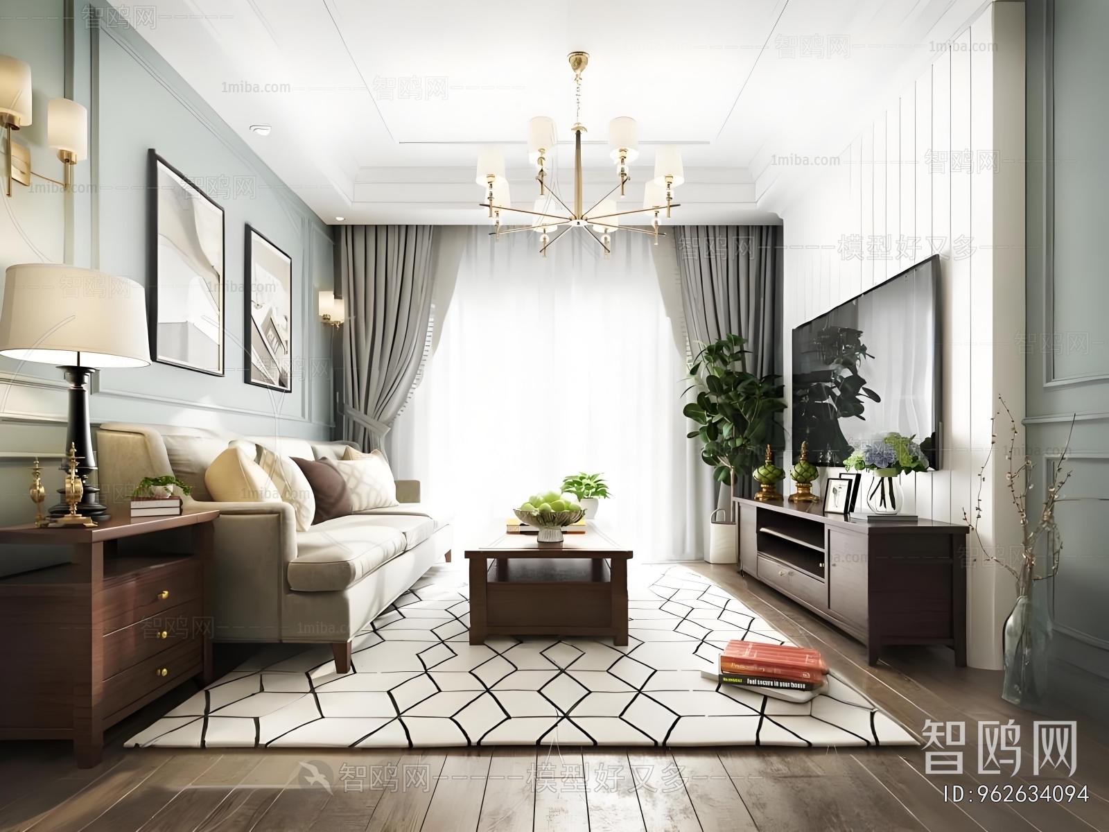 American Style Nordic Style A Living Room