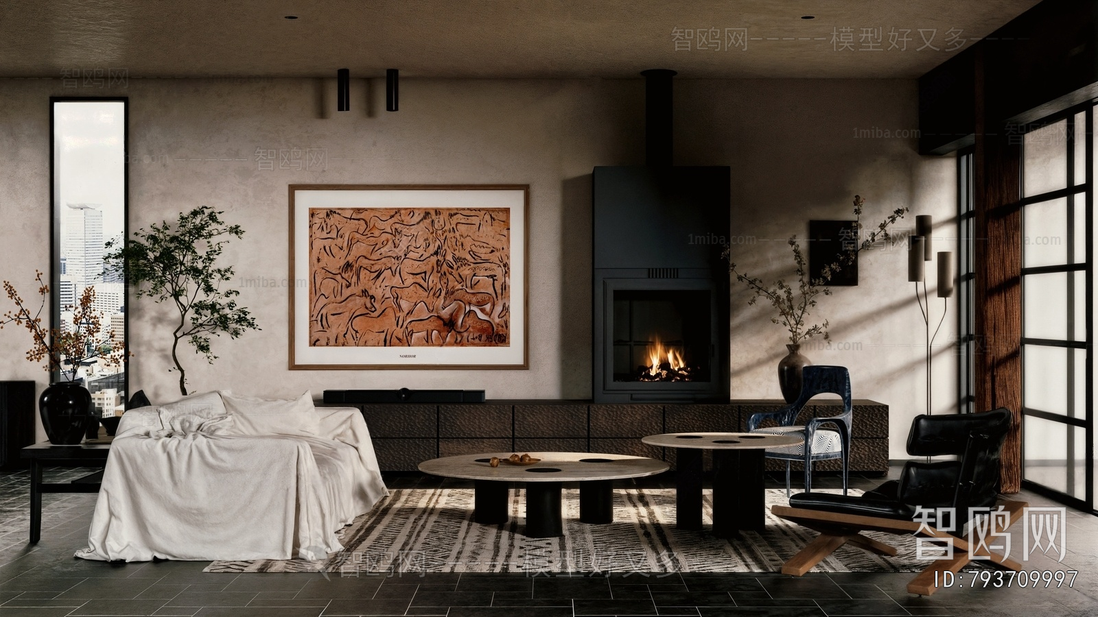 Wabi-sabi Style A Living Room