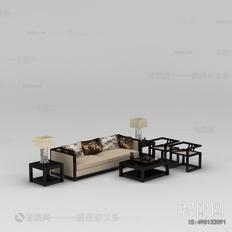 New Chinese Style Sofa Combination