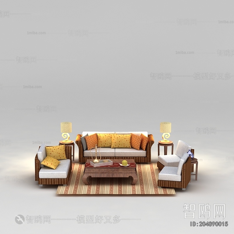 Southeast Asian Style Sofa Combination
