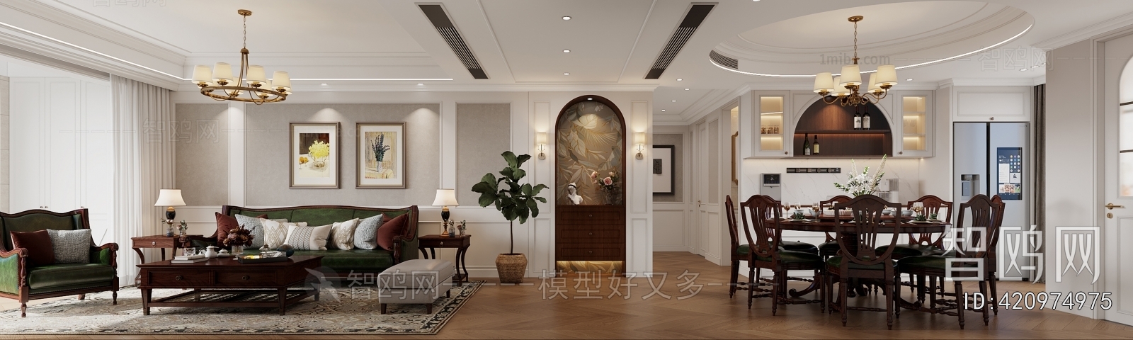 American Style A Living Room