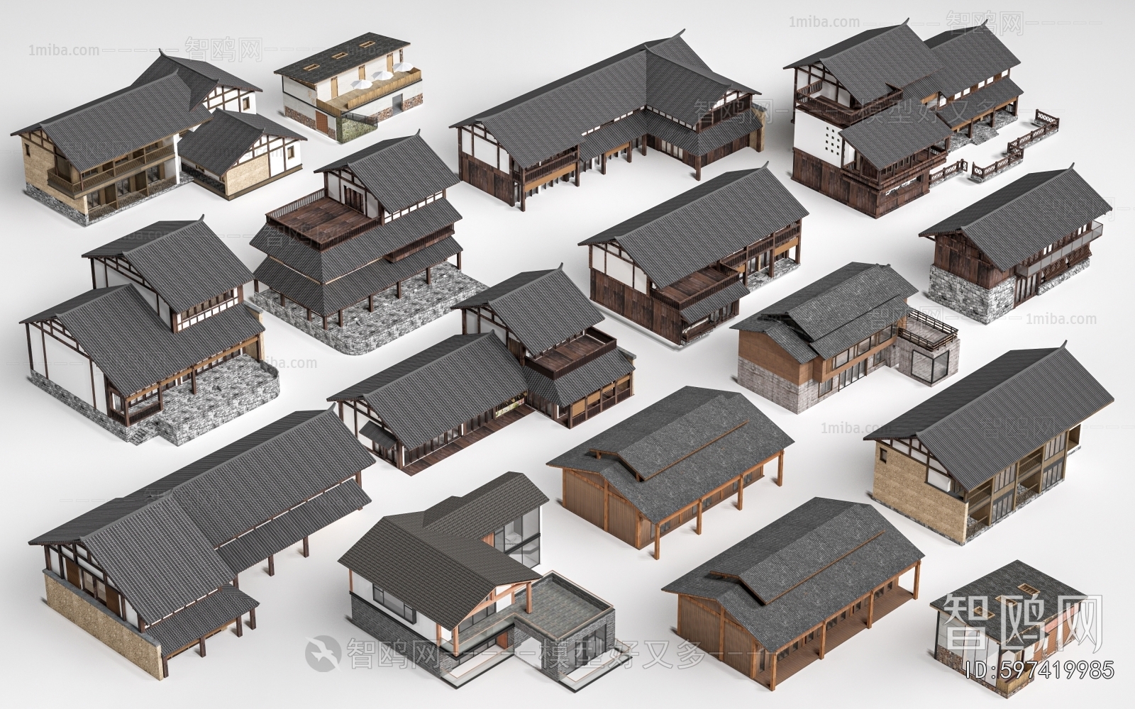 New Chinese Style Appearance Of Commercial Building