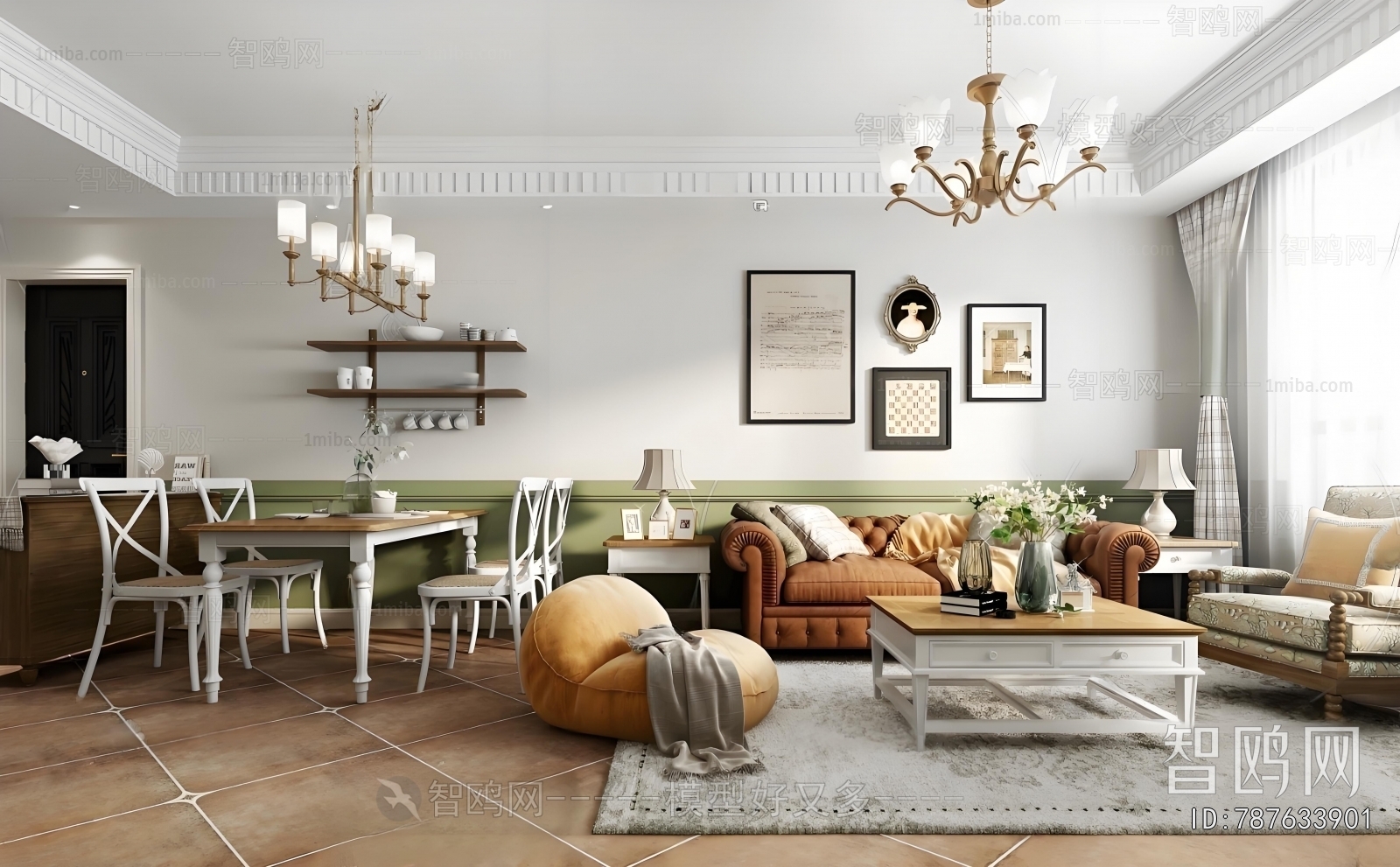 American Style A Living Room