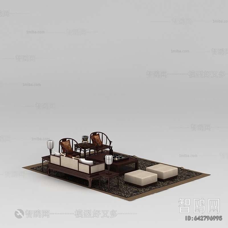 New Chinese Style Sofa Combination