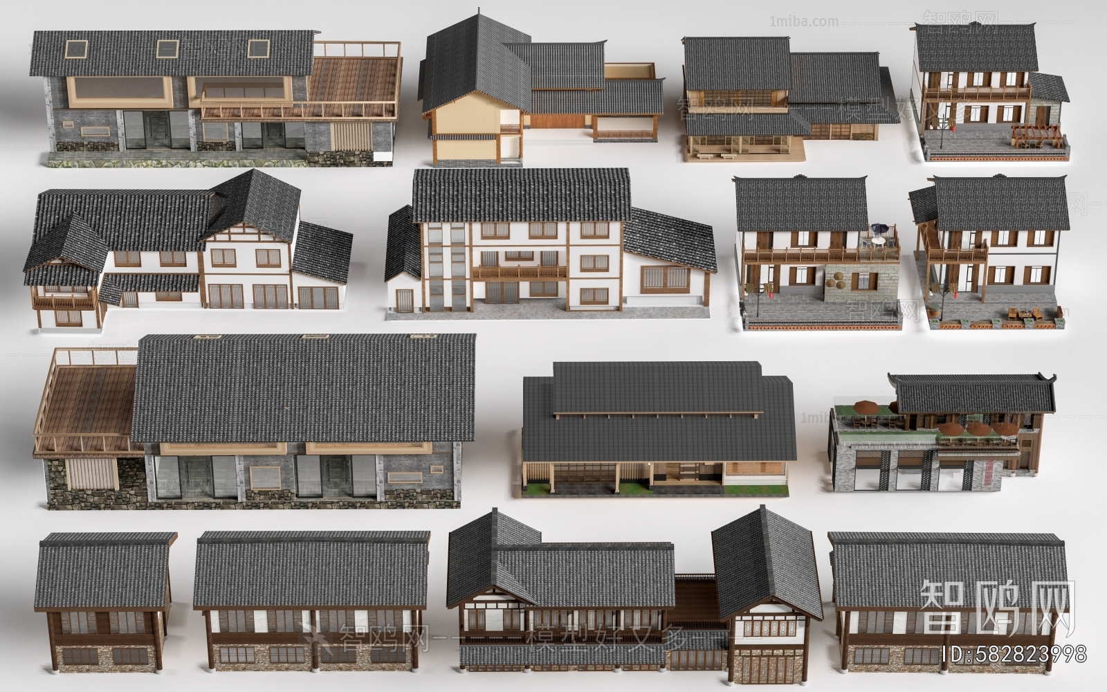 New Chinese Style Appearance Of Commercial Building