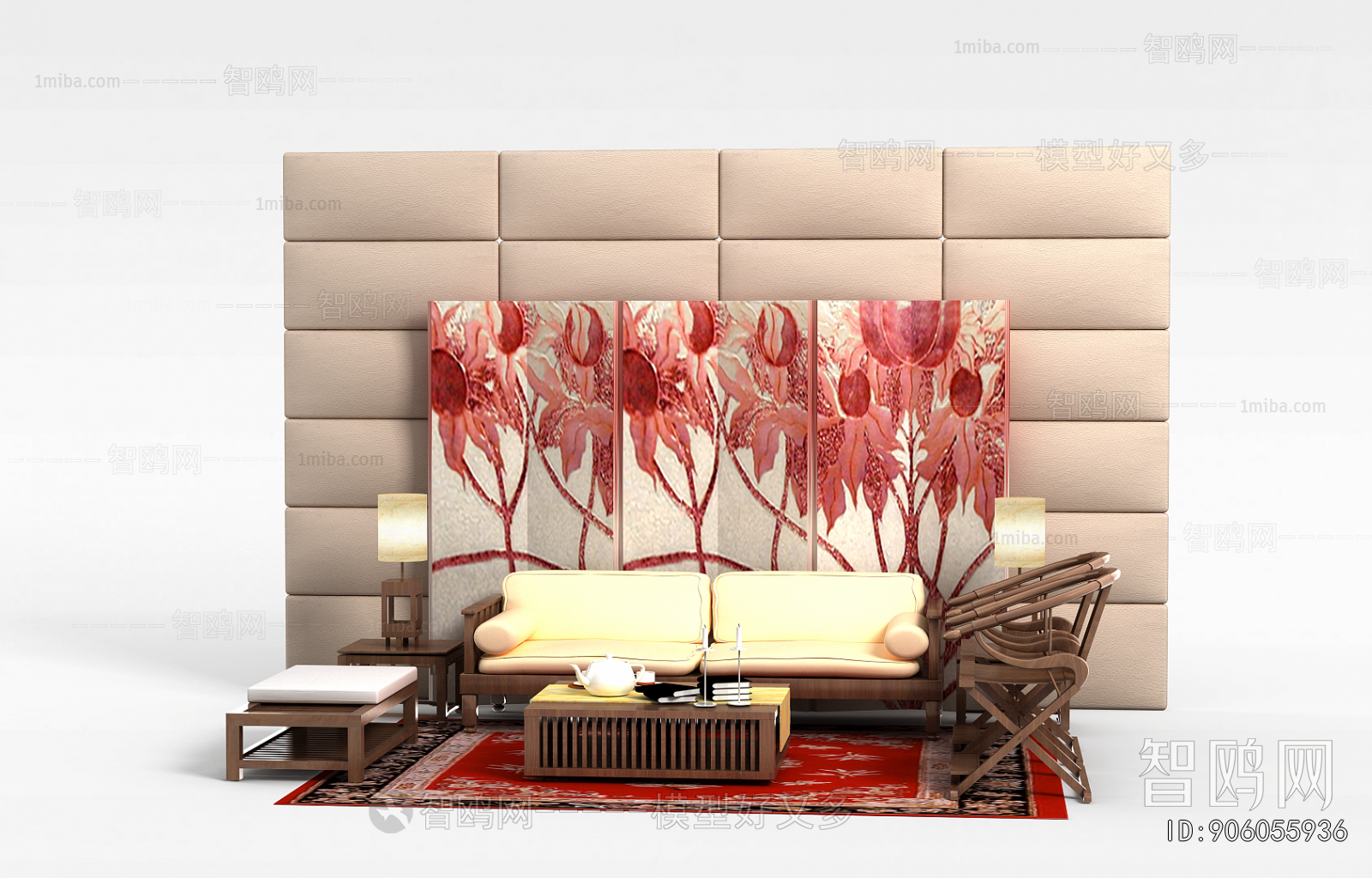 New Chinese Style Sofa Combination