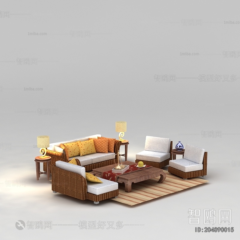 Southeast Asian Style Sofa Combination