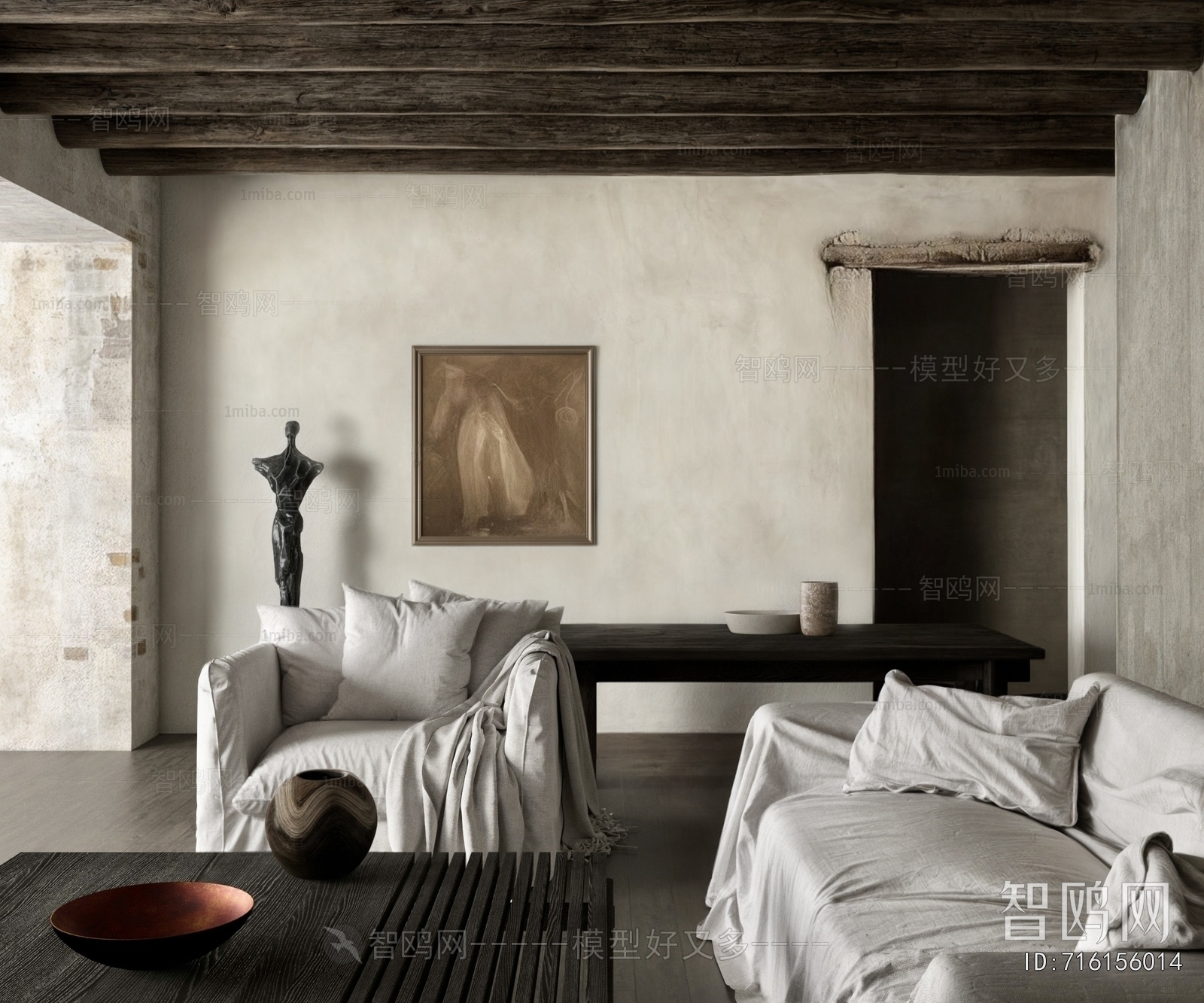 Wabi-sabi Style A Living Room