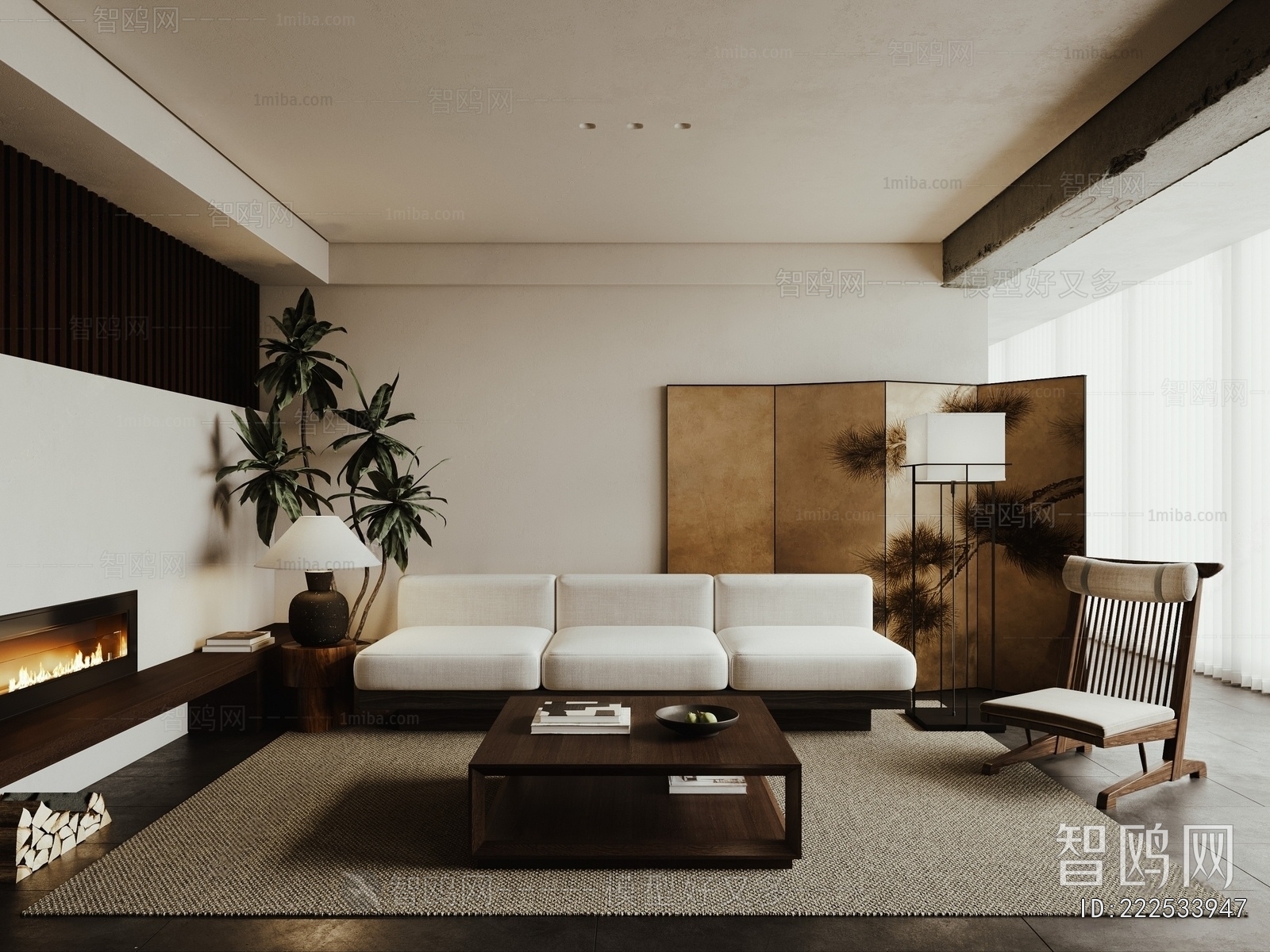 Wabi-sabi Style A Living Room