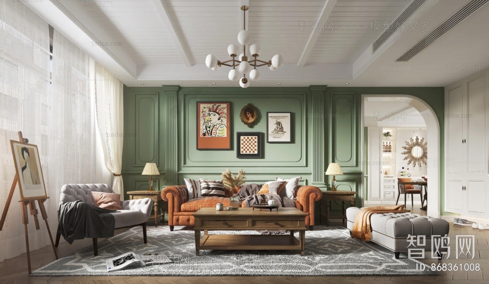 American Style A Living Room