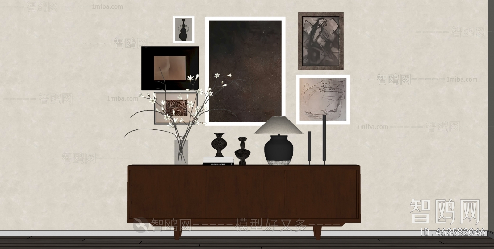 Wabi-sabi Style TV Cabinet