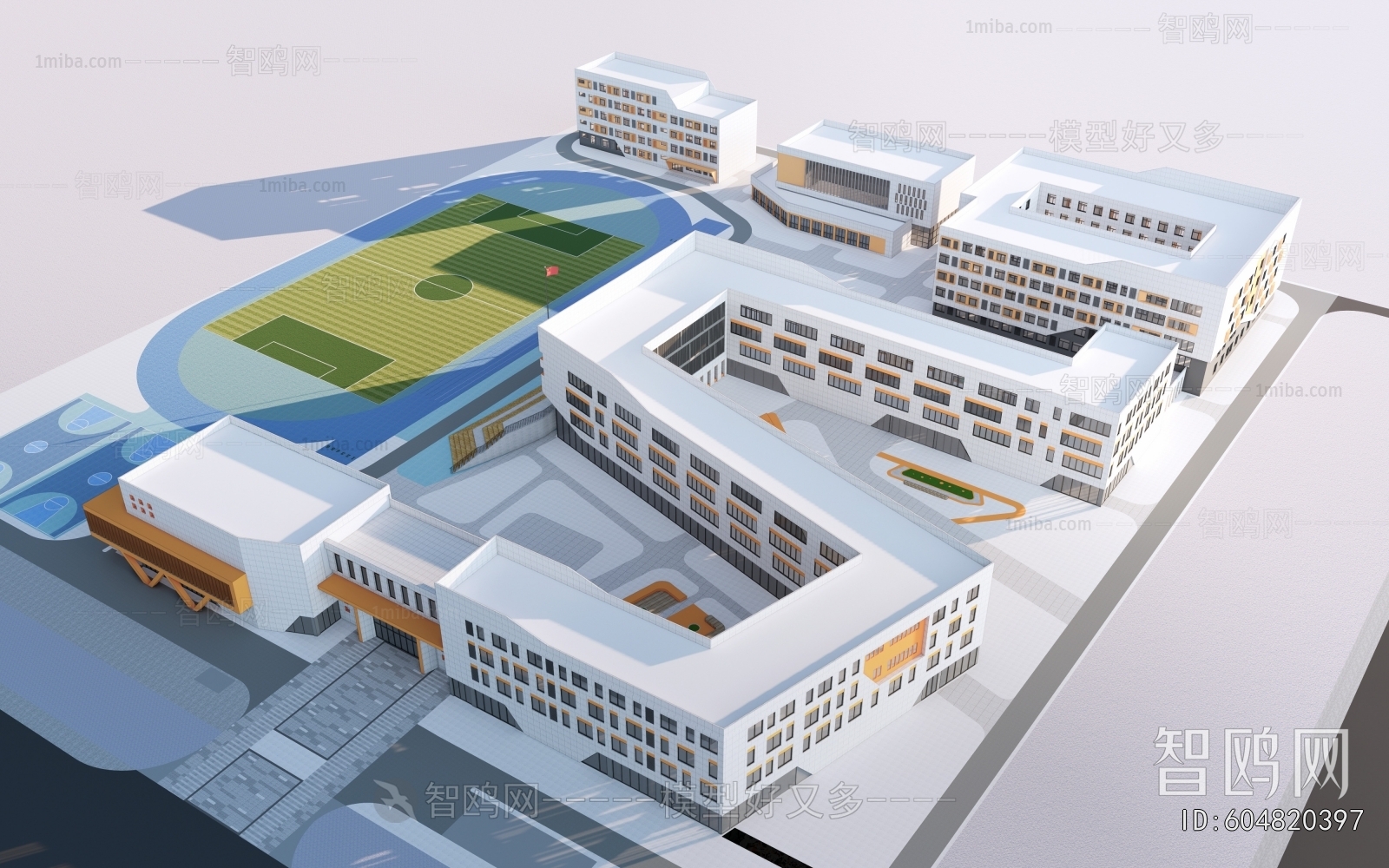 Modern Architectural Bird's-eye View Planning